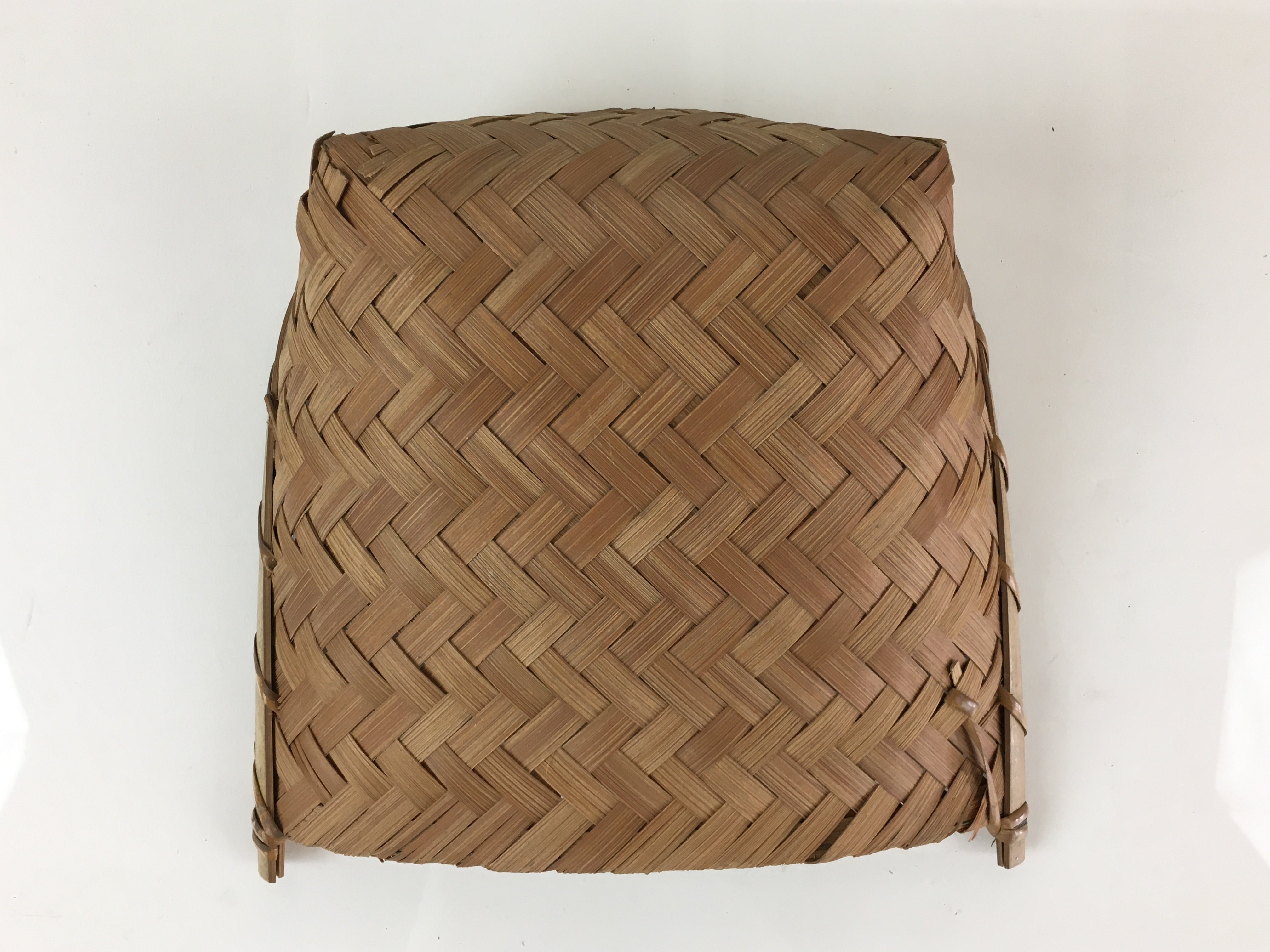 Japanese Bamboo Drying Basket Vtg Natural Zaru Dustpan 20 cm Wide B195