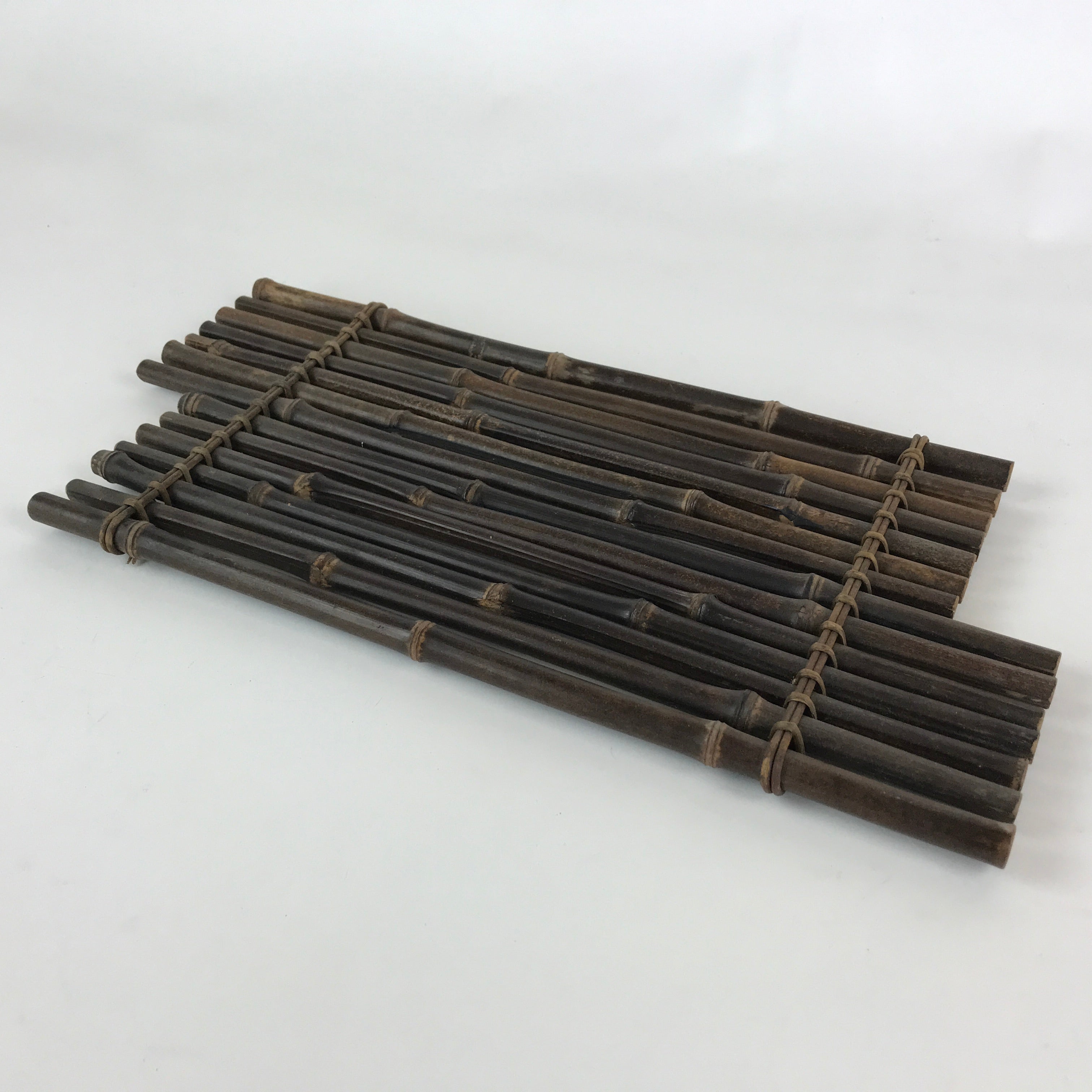 Japanese Bamboo Flower Vase Stand Vtg Kadai Board Ikebana Bonsai WT408