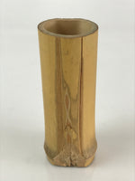 Japanese Bamboo Flower Vase With Tower-like Cover Vtg Kabin Ikebana Arrangement
