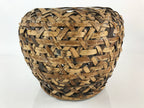 Japanese Bamboo Ikebana Basket Flower Arrangement Vtg Brown Kado Kago B213