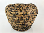 Japanese Bamboo Ikebana Basket Flower Arrangement Vtg Brown Kado Kago B213