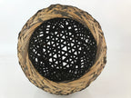Japanese Bamboo Ikebana Basket Flower Arrangement Vtg Brown Kado Kago B213