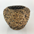 Japanese Bamboo Ikebana Basket Flower Arrangement Vtg Brown Kado Kago B213