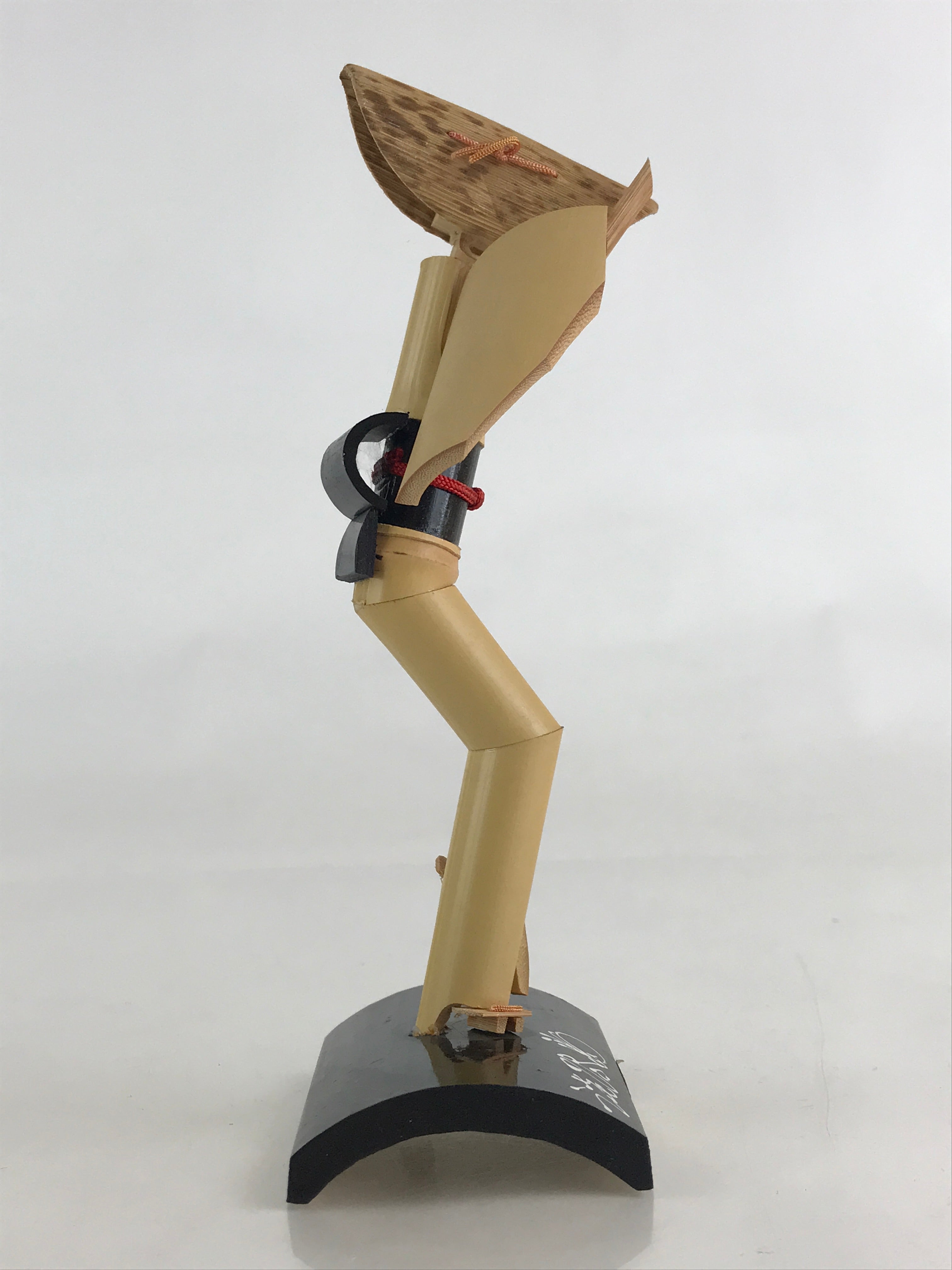Japanese Bamboo Kokeshi Doll Vtg Awaji Figurine Traditional Craft Folk Art Toy K