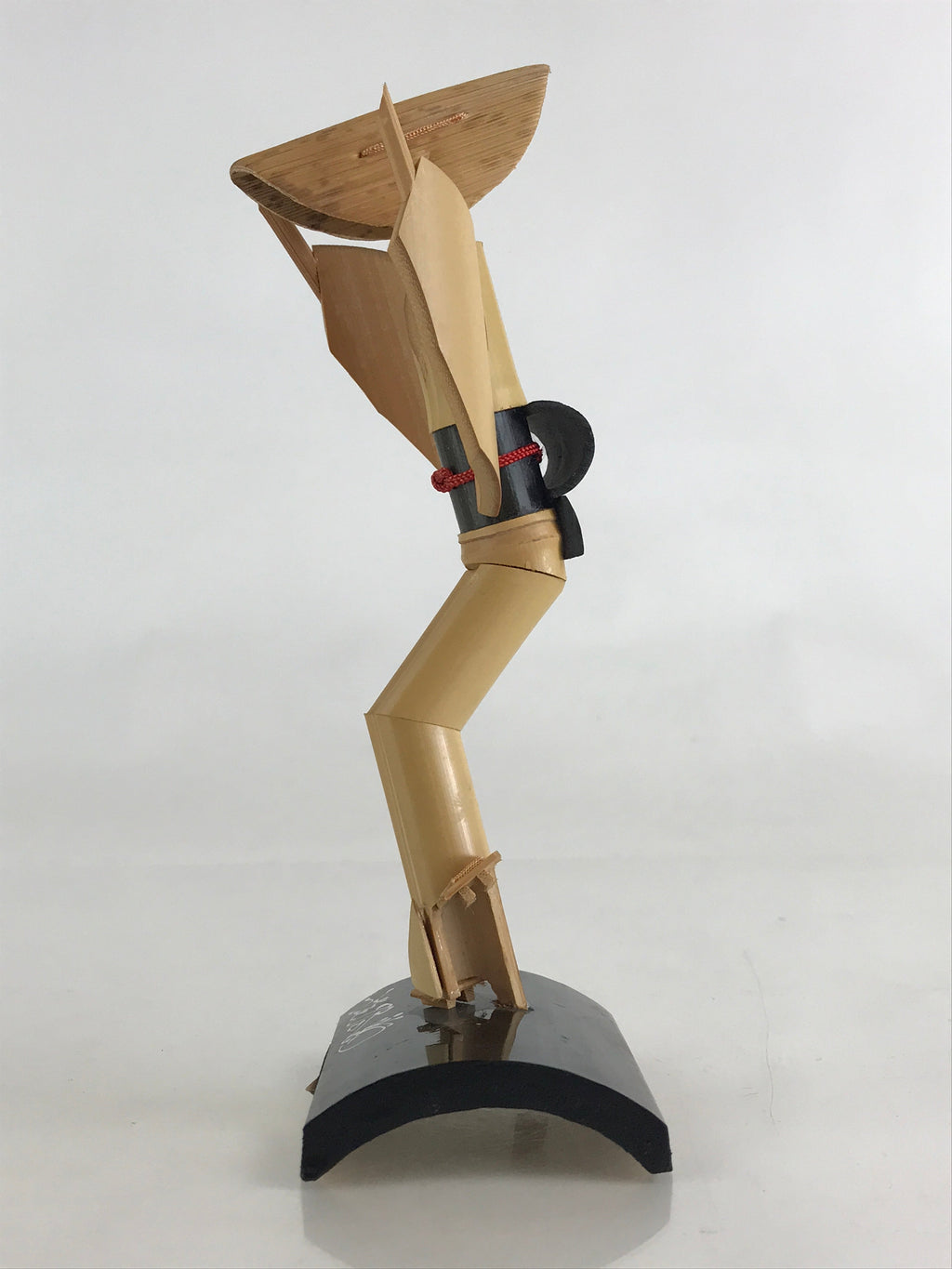 Japanese Bamboo Kokeshi Doll Vtg Awaji Figurine Traditional Craft Folk Art Toy K
