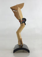 Japanese Bamboo Kokeshi Doll Vtg Awaji Figurine Traditional Craft Folk Art Toy K
