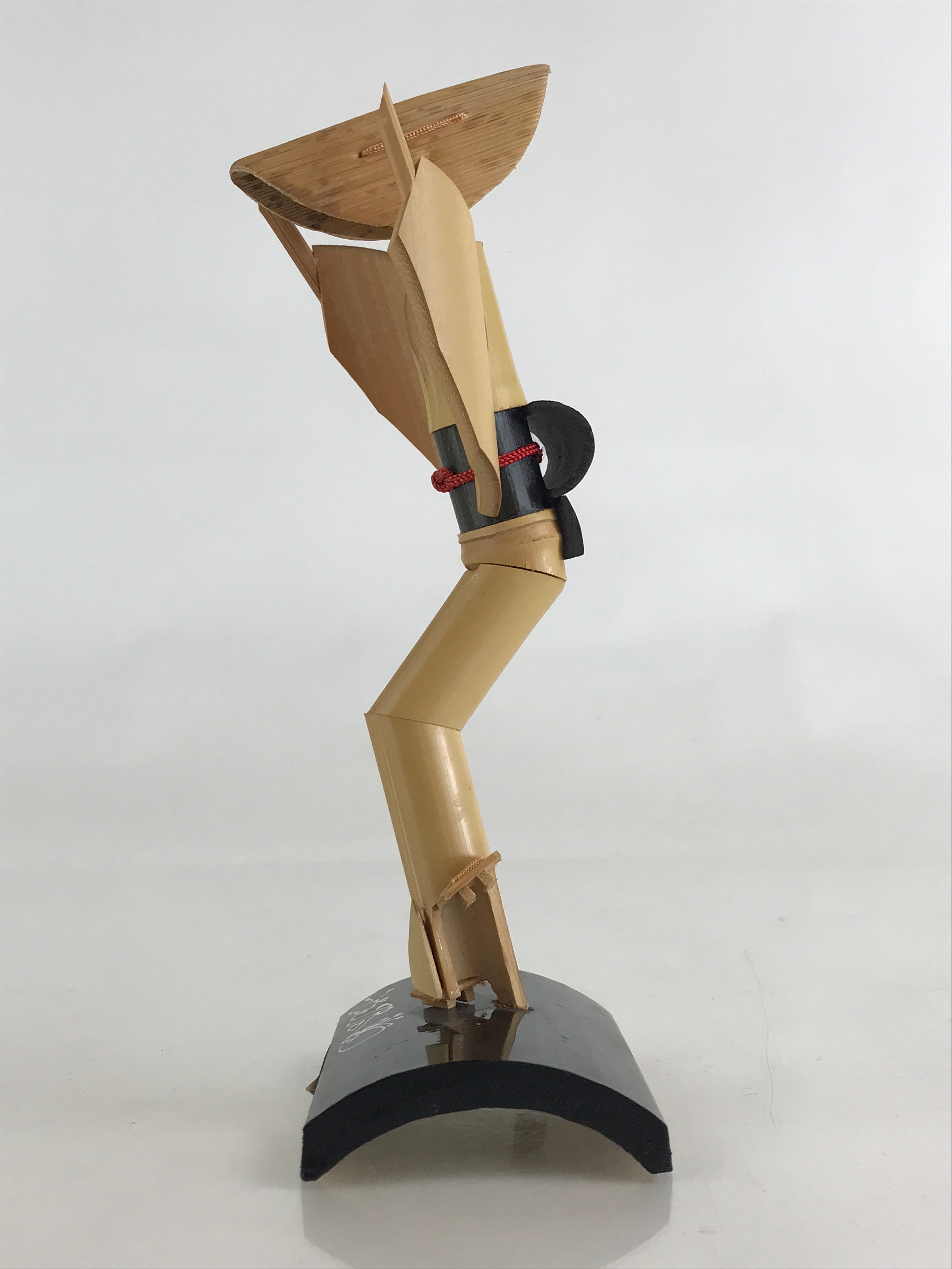 Japanese Bamboo Kokeshi Doll Vtg Awaji Figurine Traditional Craft Folk Art Toy K