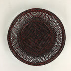 Japanese Bamboo Lacquerware Basket Vtg Bamboo Work Rantai Kago UR725