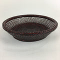 Japanese Bamboo Lacquerware Basket Vtg Bamboo Work Rantai Kago UR725