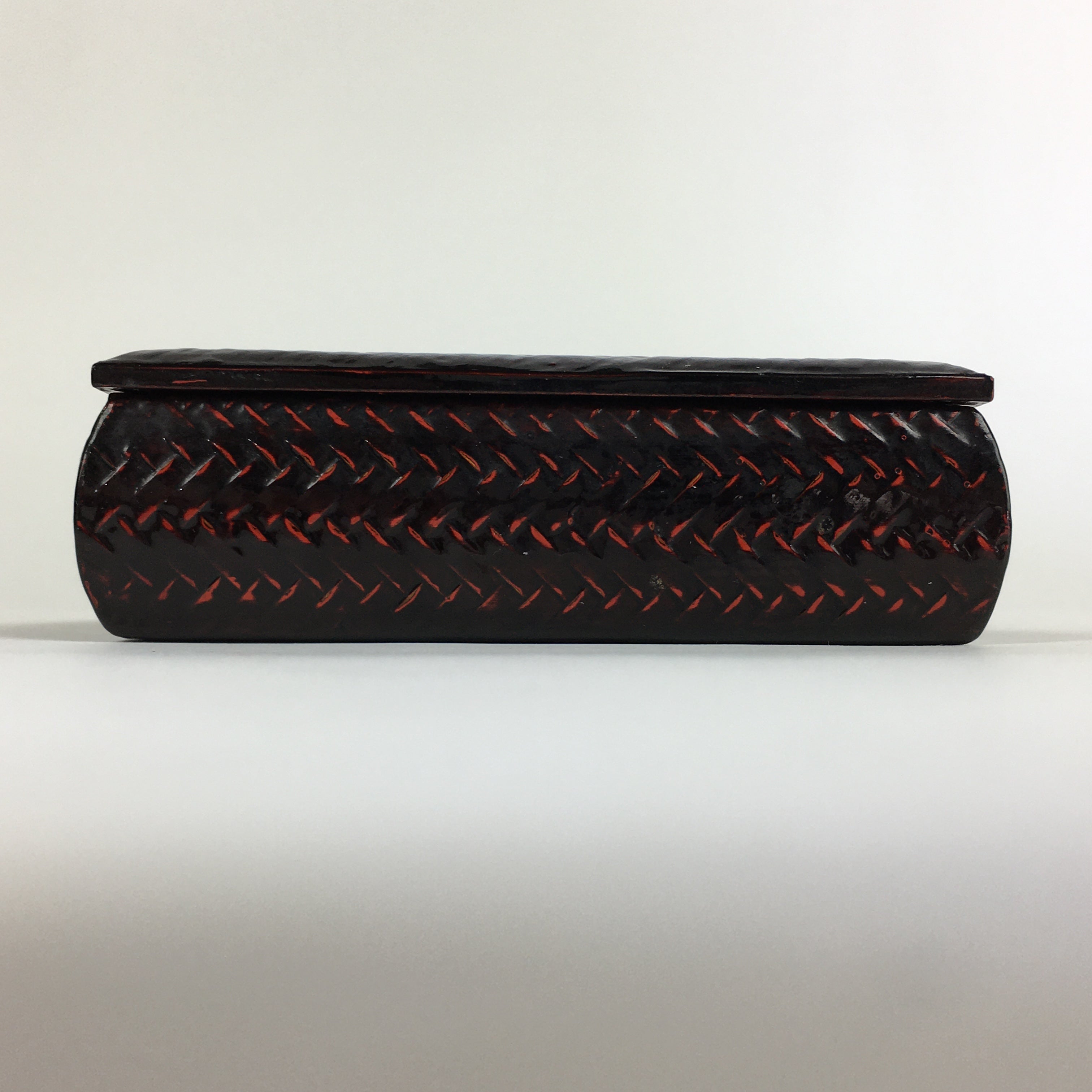Japanese Bamboo Lacquerware Lidded Box Vtg Bamboo Work Rantai UR715