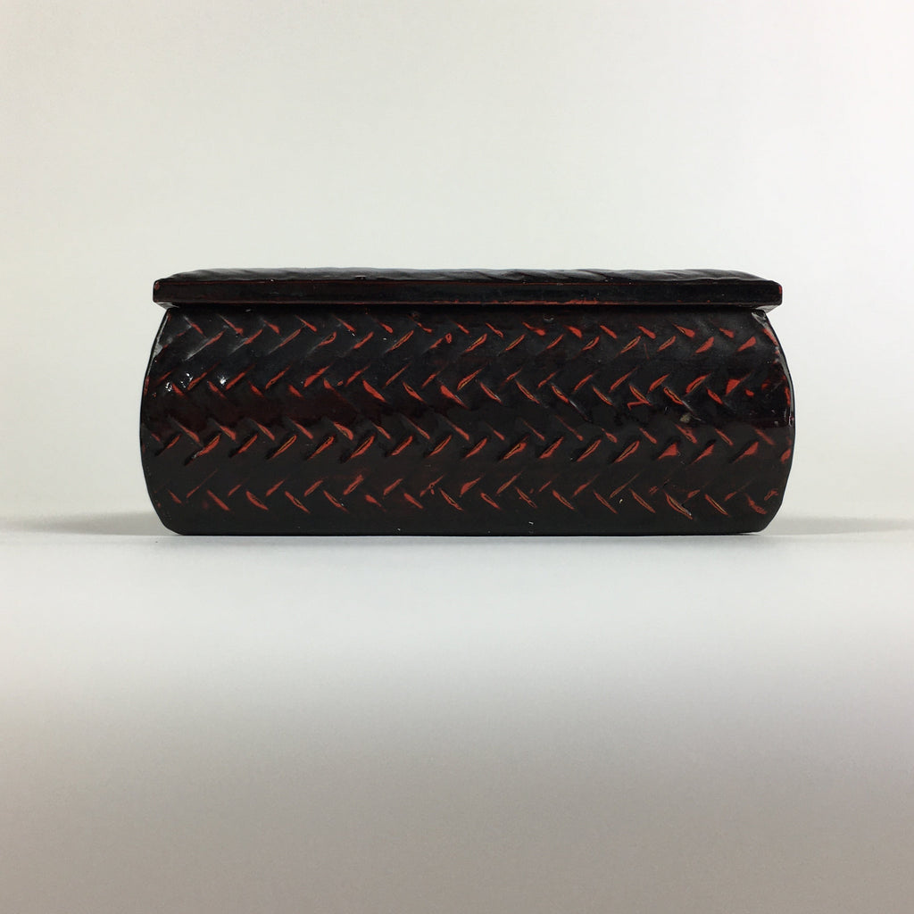 Japanese Bamboo Lacquerware Lidded Box Vtg Bamboo Work Rantai UR715