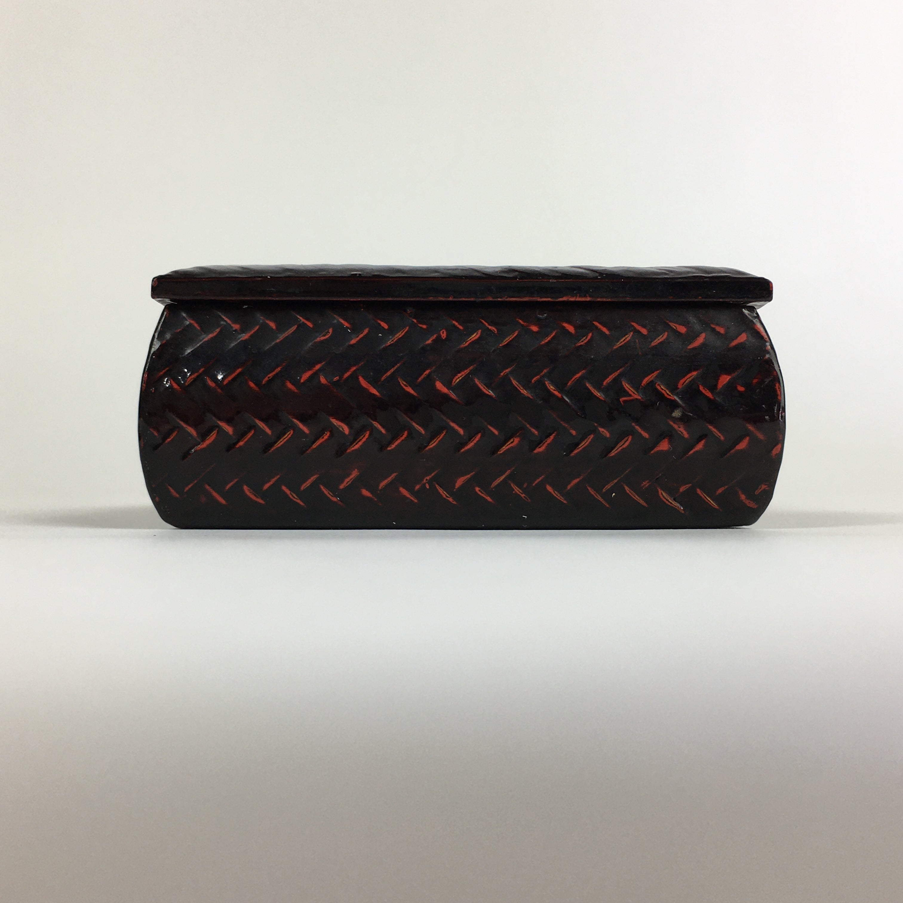 Japanese Bamboo Lacquerware Lidded Box Vtg Bamboo Work Rantai UR715