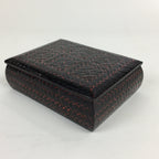 Japanese Bamboo Lacquerware Lidded Box Vtg Bamboo Work Rantai UR715