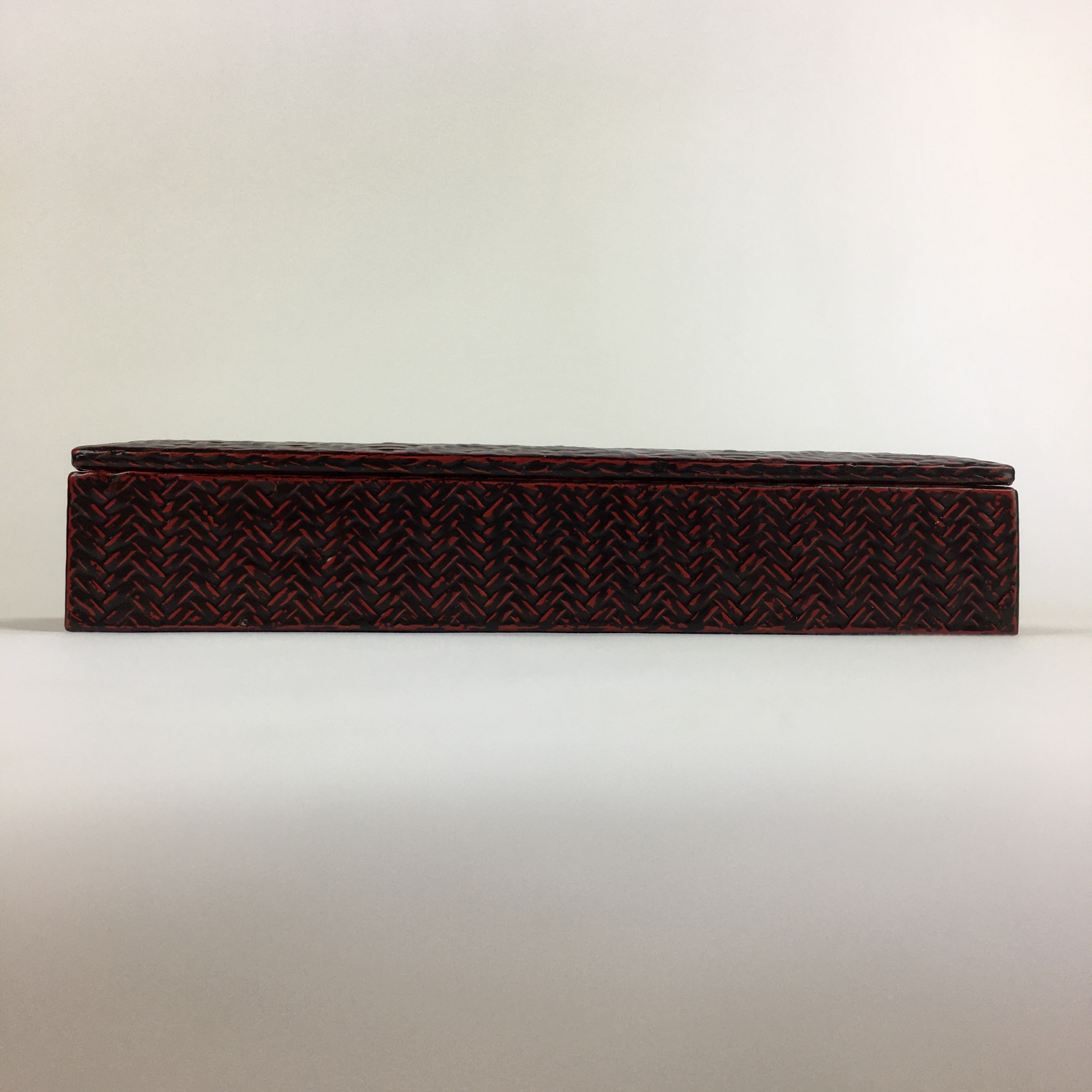 Japanese Bamboo Lacquerware Lidded Box Vtg Bamboo Work Rantai UR716