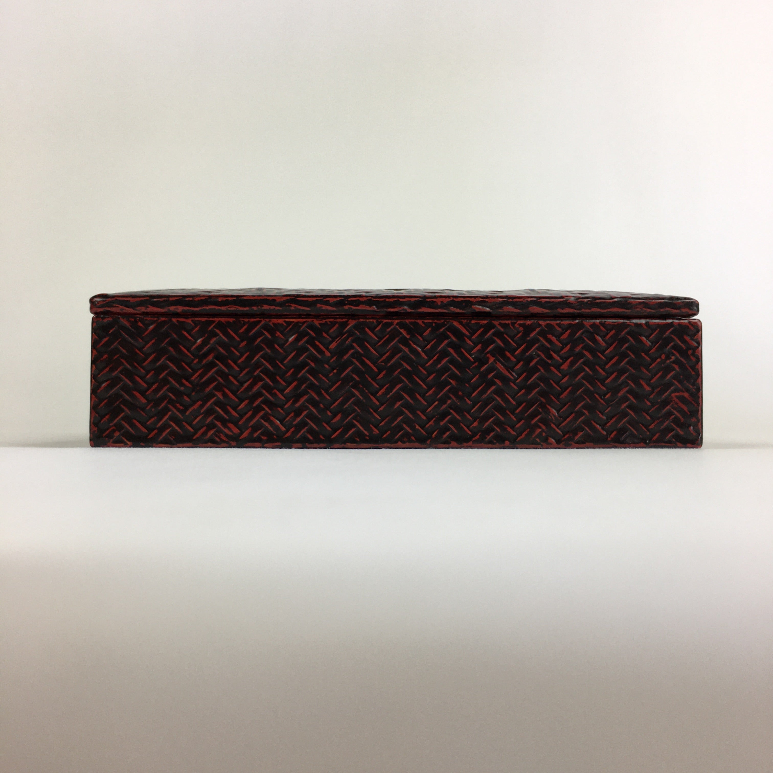 Japanese Bamboo Lacquerware Lidded Box Vtg Bamboo Work Rantai UR716