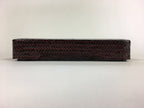 Japanese Bamboo Lacquerware Lidded Box Vtg Bamboo Work Rantai UR717