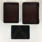 Japanese Bamboo Lacquerware Lidded Box Vtg Bamboo Work Rantai UR717