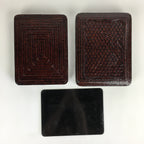 Japanese Bamboo Lacquerware Lidded Box Vtg Bamboo Work Rantai UR717