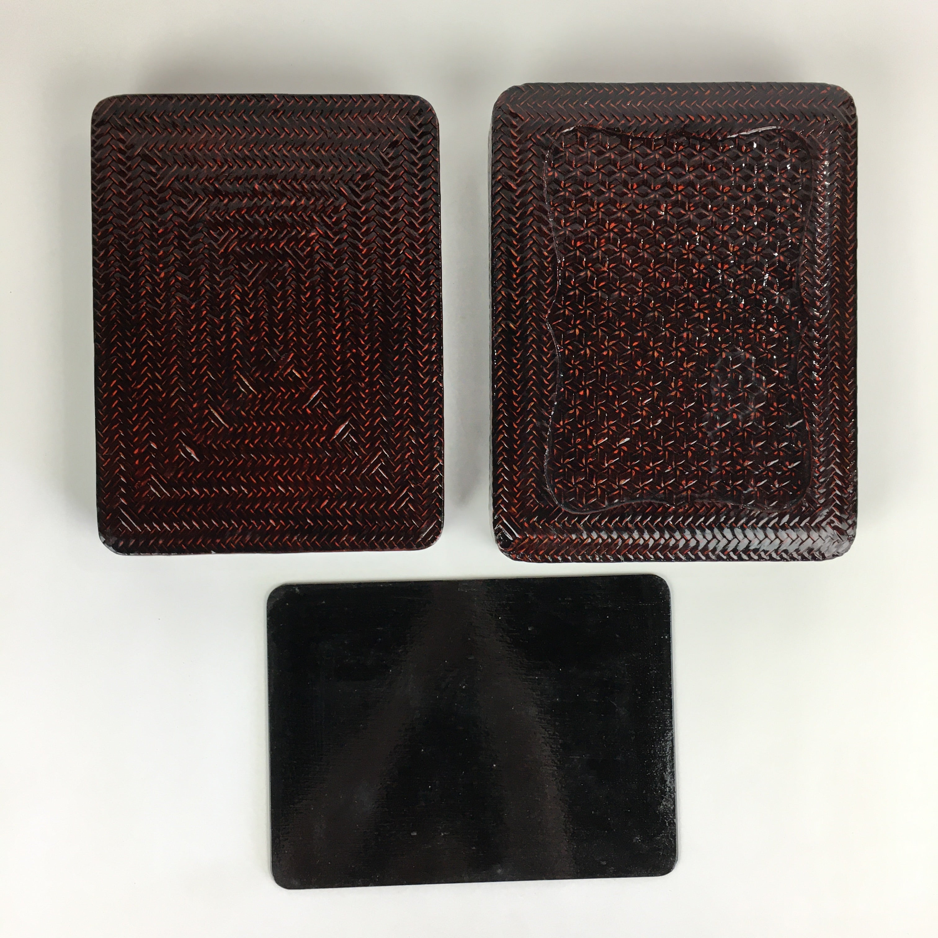 Japanese Bamboo Lacquerware Lidded Box Vtg Bamboo Work Rantai UR717