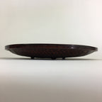 Japanese Bamboo Lacquerware Plate Vtg Bamboo Work Rantai Sara UR713