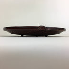 Japanese Bamboo Lacquerware Plate Vtg Bamboo Work Rantai Sara UR713