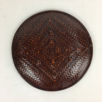Japanese Bamboo Lacquerware Plate Vtg Bamboo Work Rantai Sara UR713