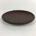 Japanese Bamboo Lacquerware Plate Vtg Bamboo Work Rantai Sara UR713