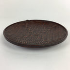 Japanese Bamboo Lacquerware Plate Vtg Bamboo Work Rantai Sara UR713