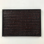 Japanese Bamboo Lacquerware Tray Vtg Bamboo Work Rantai Obon UR714