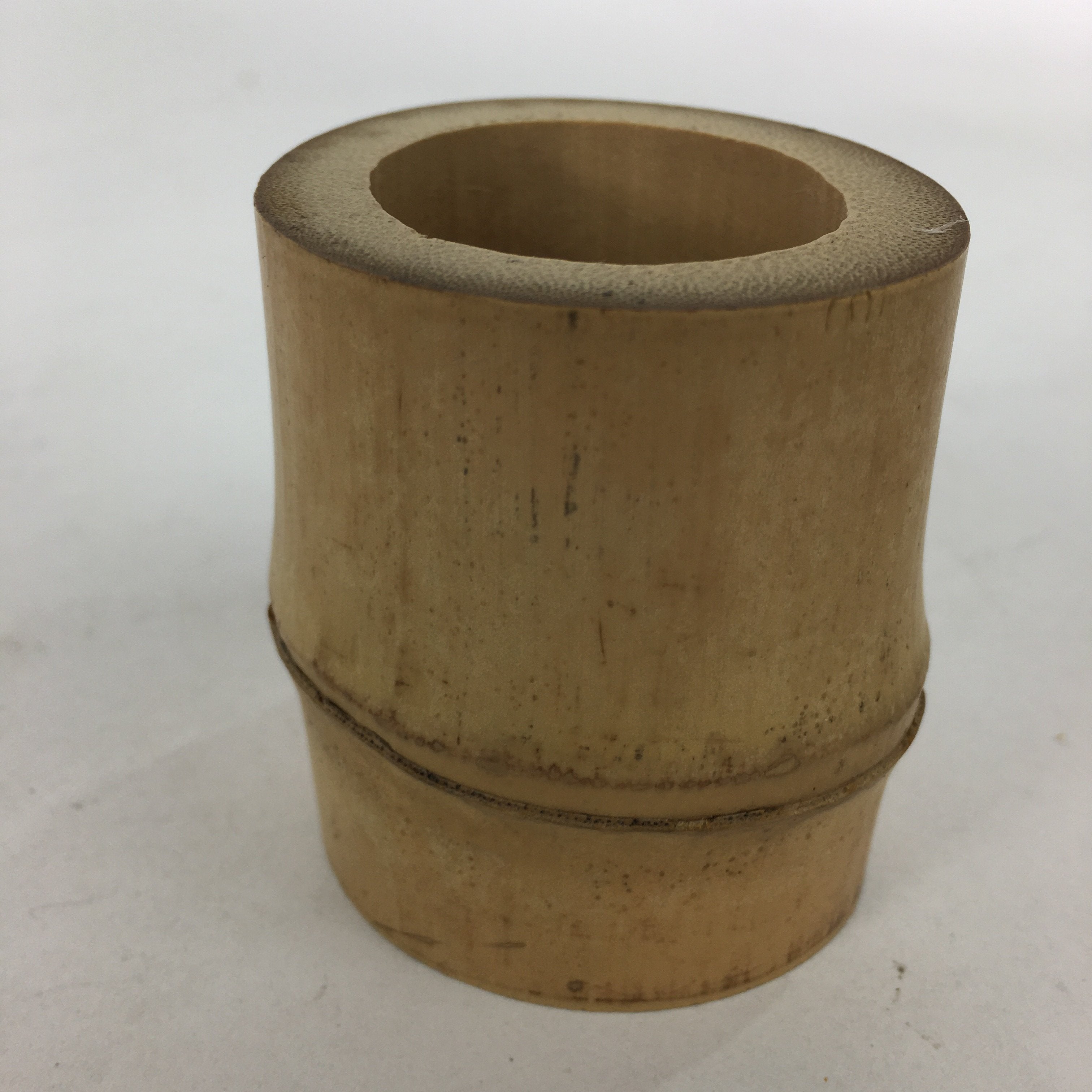 Japanese Bamboo Ladle Rest Lid Stand Tea Ceremony Vtg Take Futaoki Sado TG142