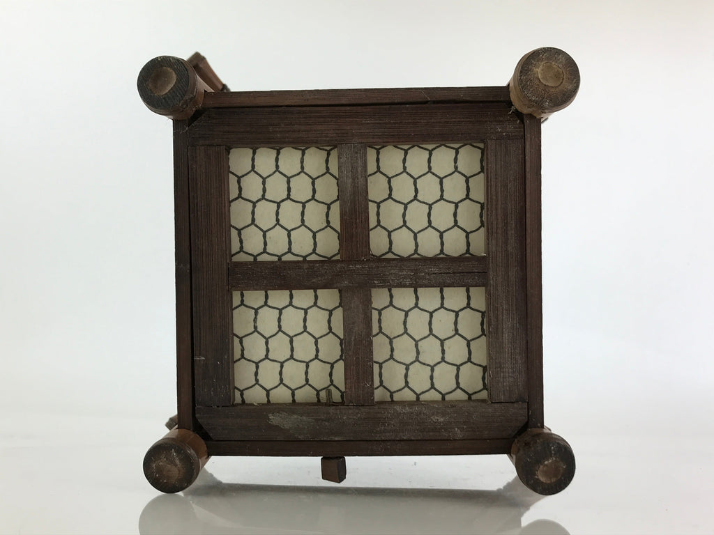 Japanese Bamboo Lantern Toro Light Cover House Vtg Japanese Paper Washi JK464