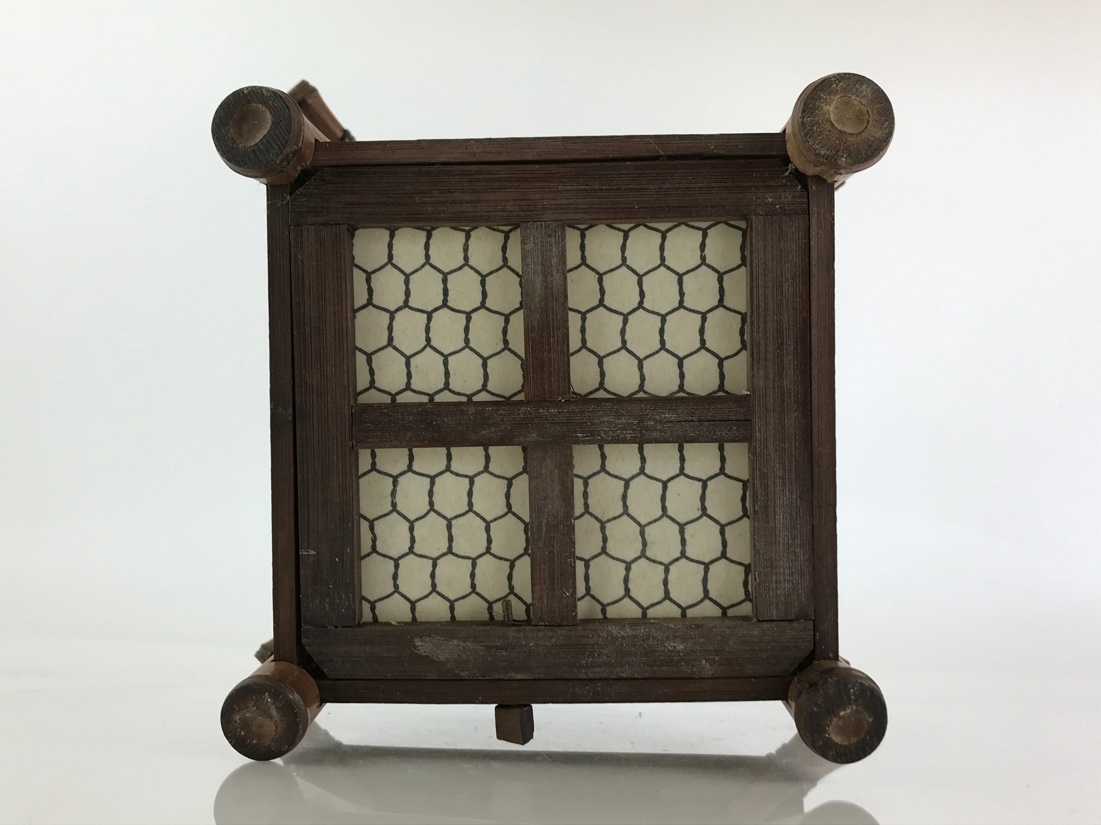 Japanese Bamboo Lantern Toro Light Cover House Vtg Japanese Paper Washi JK464