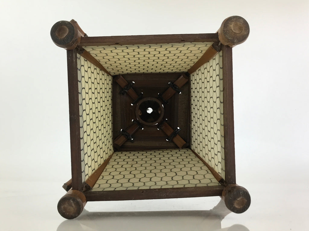 Japanese Bamboo Lantern Toro Light Cover House Vtg Japanese Paper Washi JK464