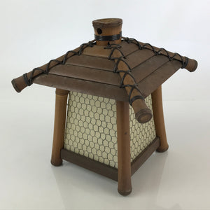 Japanese Bamboo Lantern Toro Light Cover House Vtg Japanese Paper Washi JK464