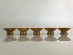 Japanese Bamboo Sake Cup And Bottle Set Vtg Guinomi Tokkuri Brown PX653
