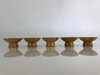 Japanese Bamboo Sake Cup And Bottle Set Vtg Guinomi Tokkuri Brown PX653