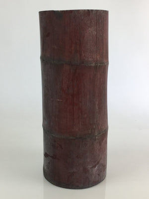 Japanese Bamboo Tube Vase Hanaire Vtg Ikebana Tea Ceremony FK11