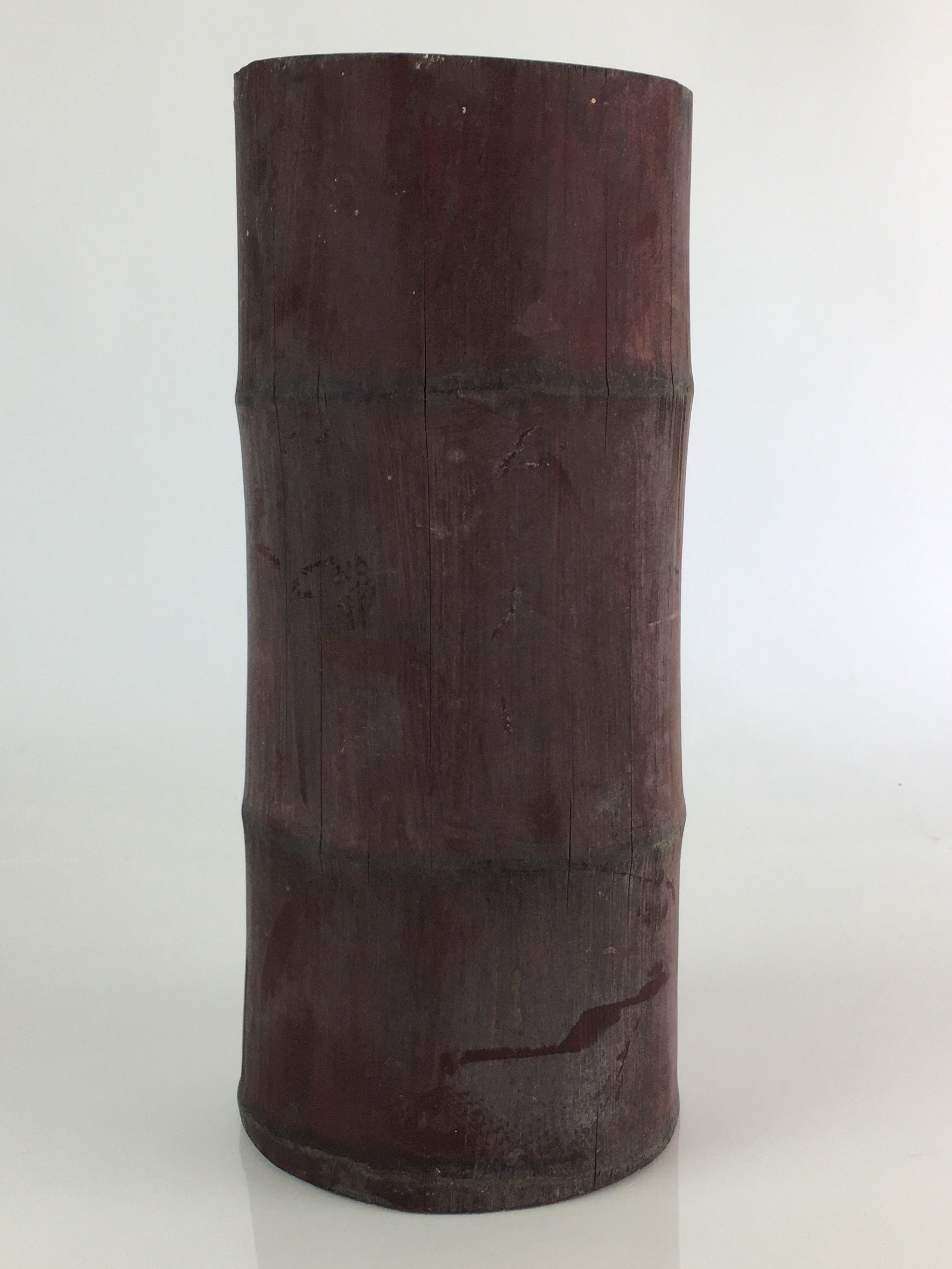 Japanese Bamboo Tube Vase Hanaire Vtg Ikebana Tea Ceremony FK11