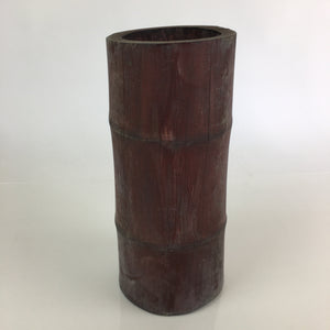 Japanese Bamboo Tube Vase Hanaire Vtg Ikebana Tea Ceremony FK11