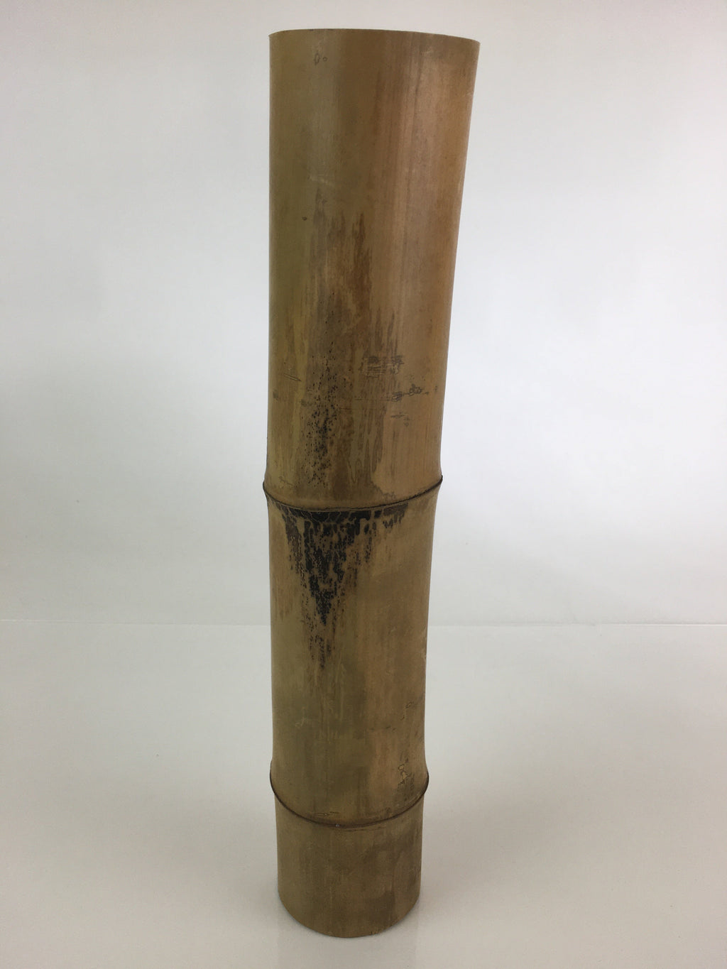 Japanese Bamboo Tube Vase Hanaire Vtg Ikebana Tea Ceremony FK6