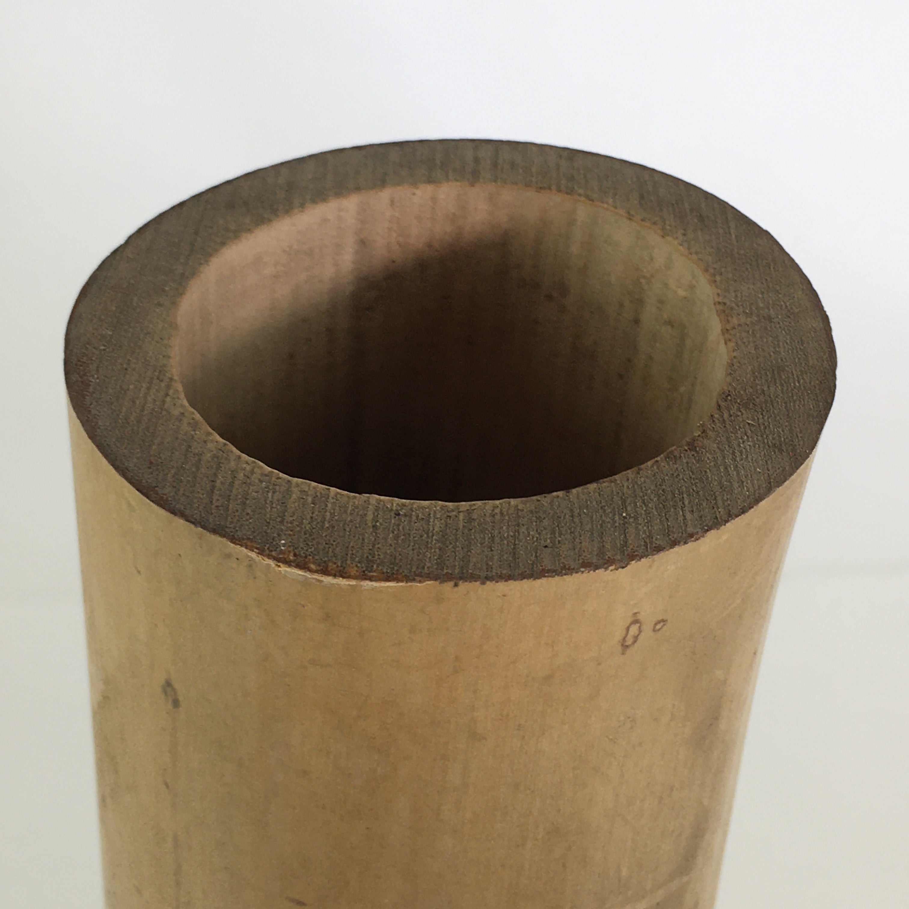 Japanese Bamboo Tube Vase Hanaire Vtg Ikebana Tea Ceremony FK6