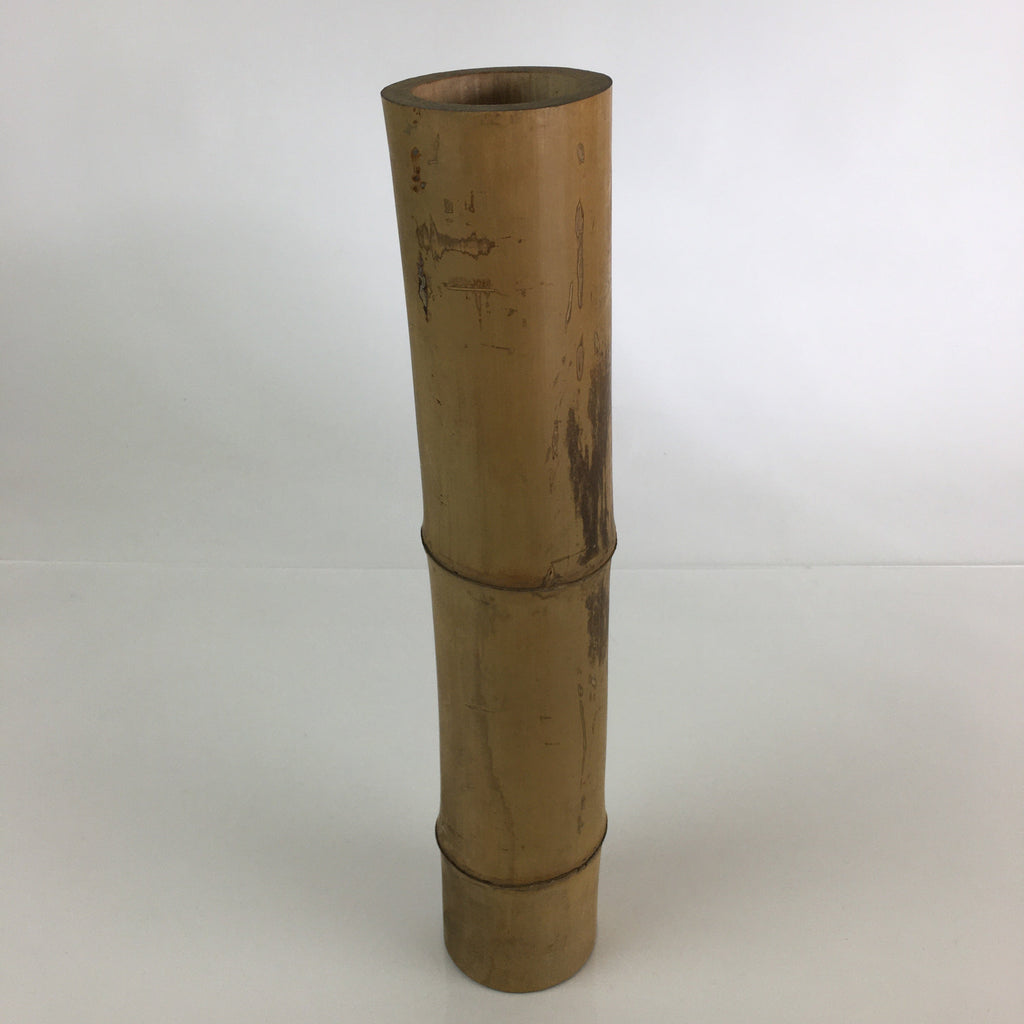 Japanese Bamboo Tube Vase Hanaire Vtg Ikebana Tea Ceremony FK6