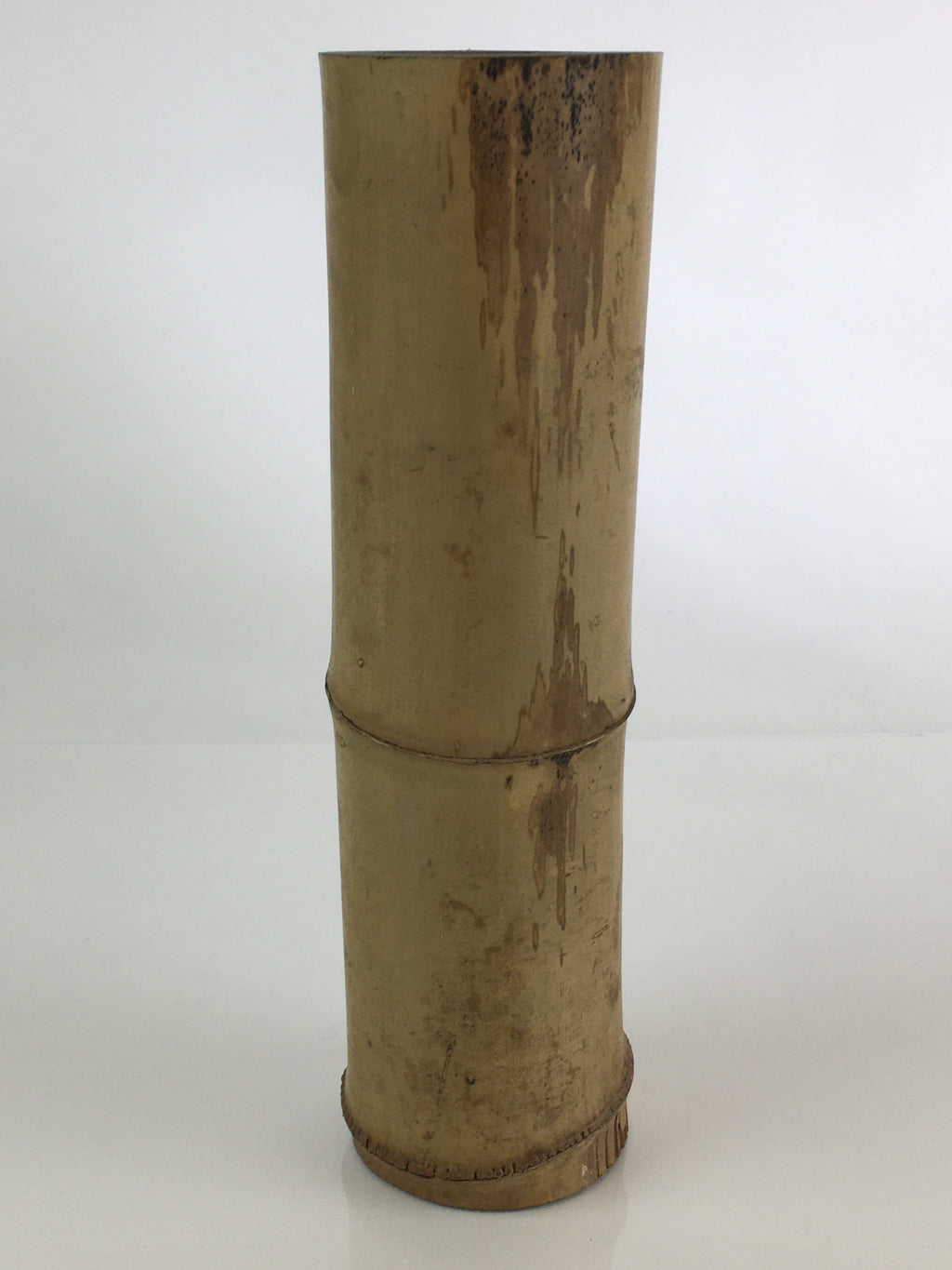 Japanese Bamboo Tube Vase Hanaire Vtg Ikebana Tea Ceremony FK7