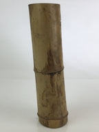 Japanese Bamboo Tube Vase Hanaire Vtg Ikebana Tea Ceremony FK7