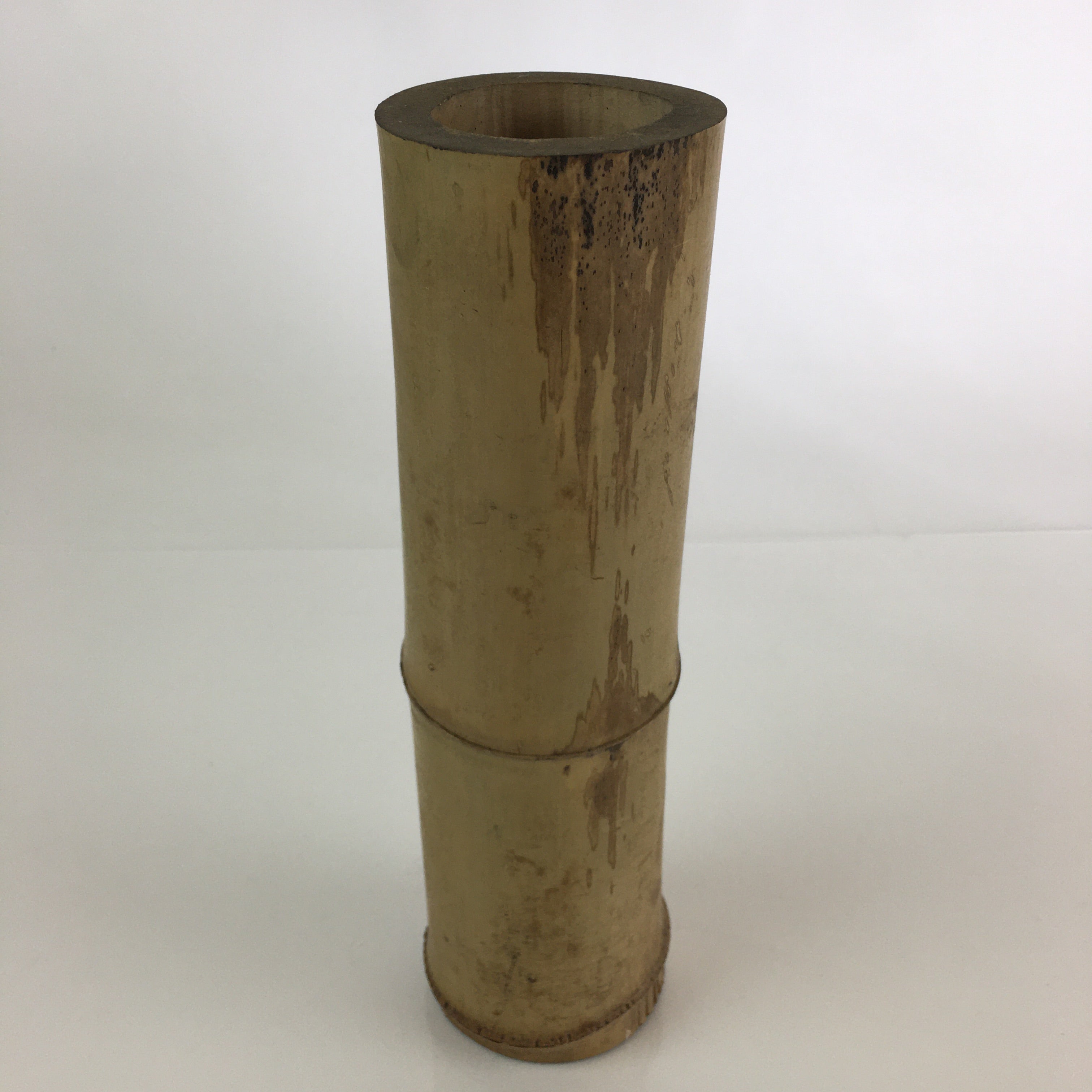 Japanese Bamboo Tube Vase Hanaire Vtg Ikebana Tea Ceremony FK7