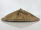 Japanese Bamboo Velvet Leaf Kasa Hat Vtg Sun Protection Dance Props JK466