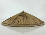 Japanese Bamboo Velvet Leaf Kasa Hat Vtg Sun Protection Dance Props JK466