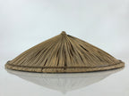 Japanese Bamboo Velvet Leaf Kasa Hat Vtg Sun Protection Dance Props JK466
