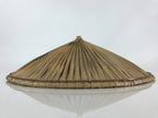 Japanese Bamboo Velvet Leaf Kasa Hat Vtg Sun Protection Dance Props JK466