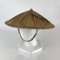 Japanese Bamboo Velvet Leaf Kasa Hat Vtg Sun Protection Dance Props JK466